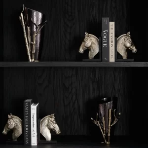 Horrace Antique Silver Bookends