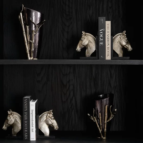 Horrace Antique Silver Bookends