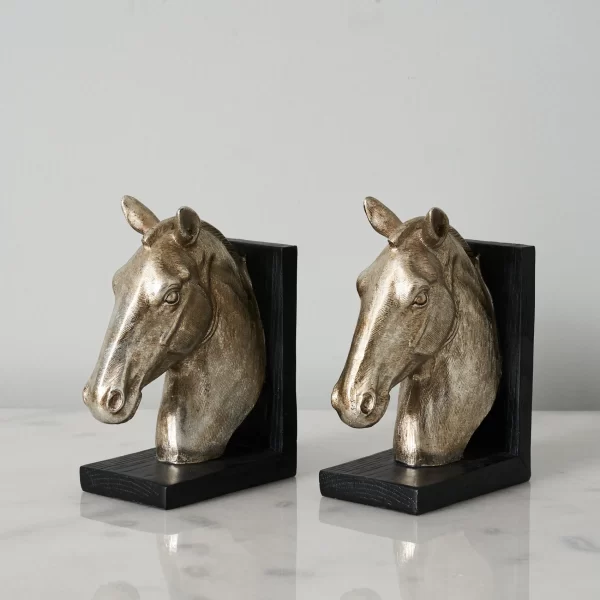 Horrace Antique Silver Bookends