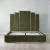 Jacques Olive Green Velvet Queen Bed - Brushed Champagne Gold Frame