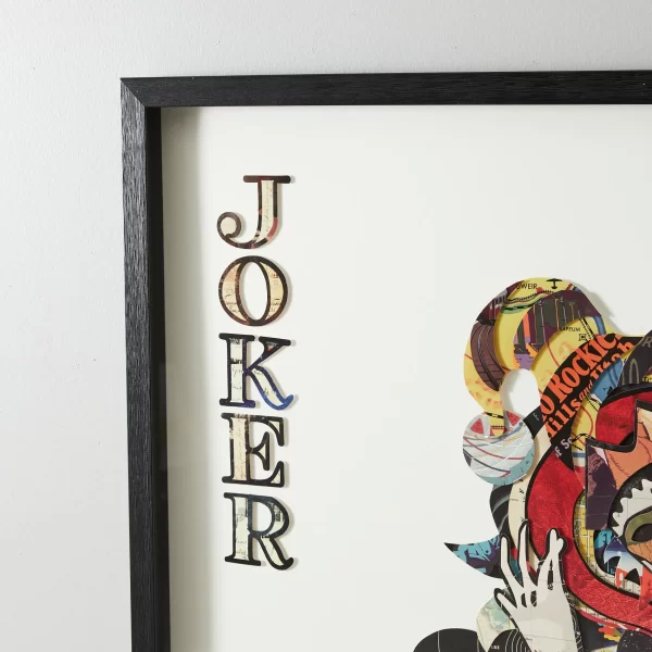 Joker Card Framed Paper Collage