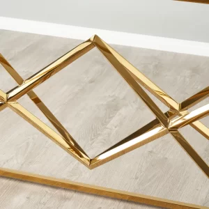 Knox Gold Console Table - Clear Glass Top