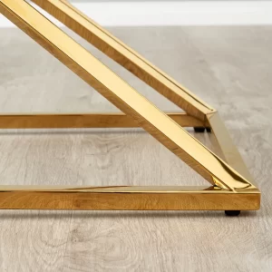 Knox Gold Console Table - Clear Glass Top