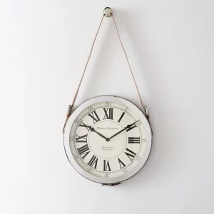 Leather Strap Wall Clock