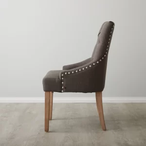 Linda Grey Linen Dining Chair1