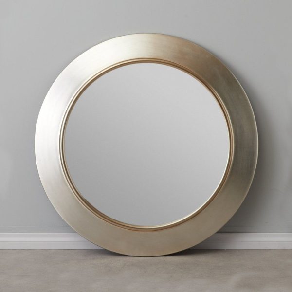 Lucinda Silver Round Mirror