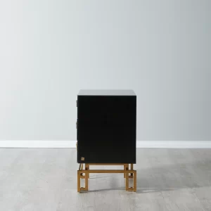 Luella Black Bedside Table