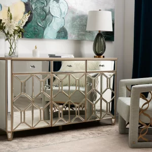 Madeleine Mirror Sideboard - Champagne Gold Frame