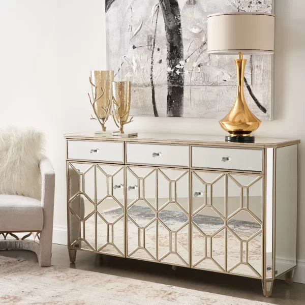 Madeleine Mirror Sideboard - Champagne Gold Frame