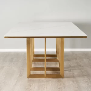 Maia White Sintered Stone Dining Table