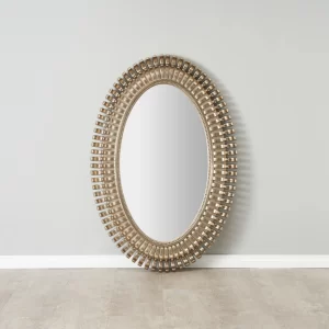 Malia Antique Gold Oval Mirror