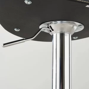 Mateo Carbon Black Vegan Leather Bar Stool