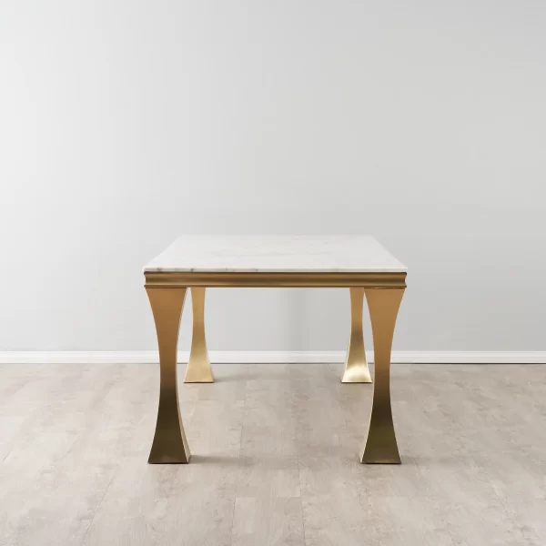 Melody Natural White Marble Dining Table