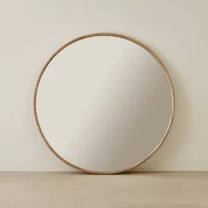 Millaray II Antique Gold Round Mirror