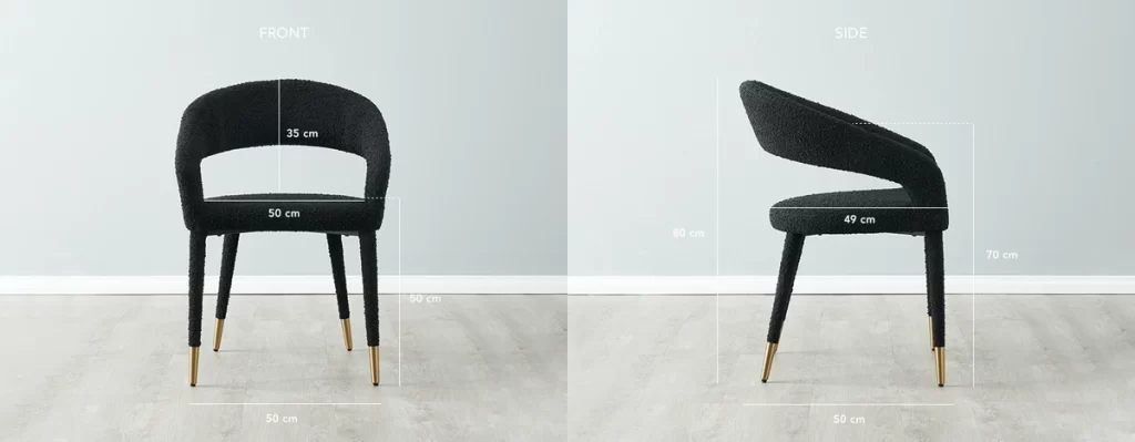 Moulin Walnut Vegan Leather Dining Chair - Brushed Gold Legs