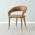 Moulin Walnut Vegan Leather Dining Chair - Brushed Gold Legs