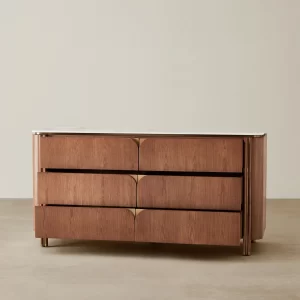 Portobello Dark Brown Ash Veneer Dresser