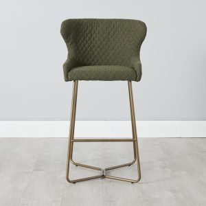 Quinn green Vegan Leather Bar Stool