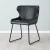 Quinn Black Vegan Leather Dining Chair - Black Legs