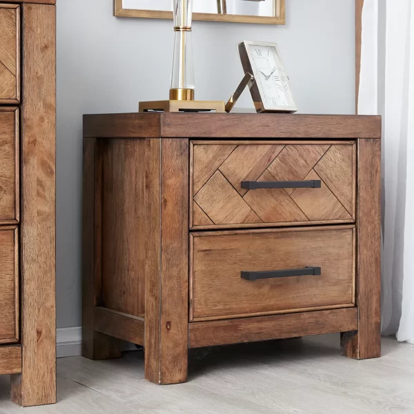 Regina Wooden Veneer Bedside Table