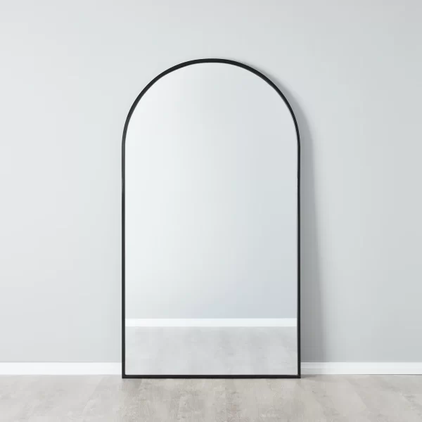 Ronson Black Arched Floor Mirror