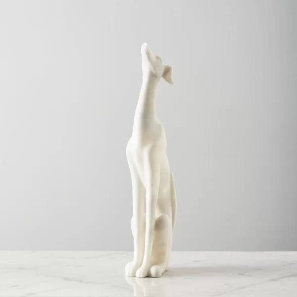 Rover White Color Dog Statue