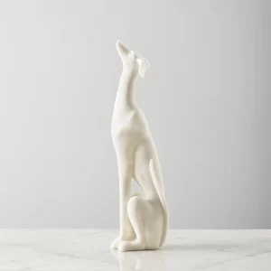 Rover White Color Dog Statue