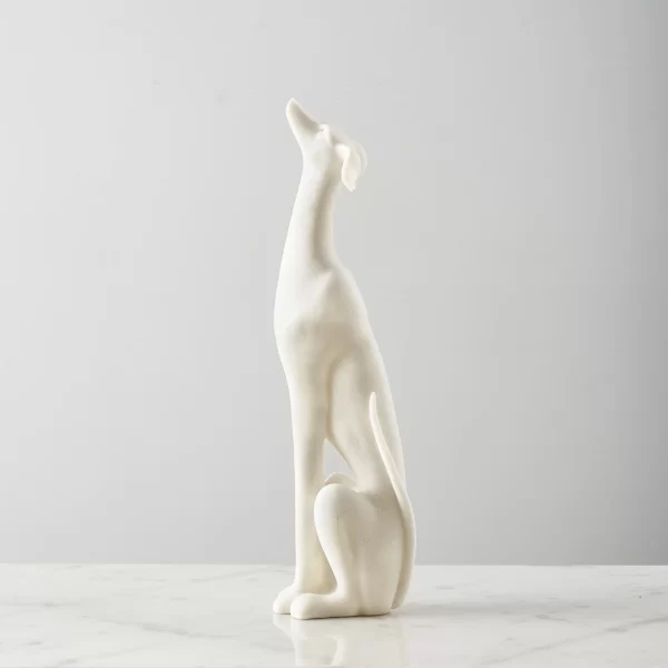 Rover White Color Dog Statue