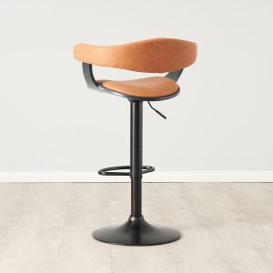 Ryker Vintage Tan Vegan Leather Bar Stool