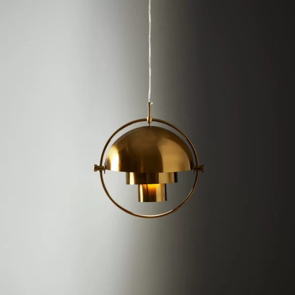 Selene Brushed Gold Metal Chandelier - 38 cm Brushed Gold Metal Shade