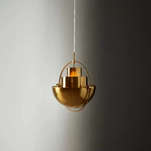 Selene Brushed Gold Metal Chandelier - 38 cm Brushed Gold Metal Shade2