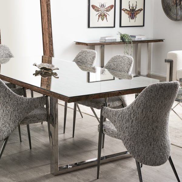 Selma Granite Boucle Dining Chair1