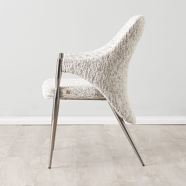 Selma Granite Boucle Dining Chair1