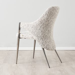 Selma Granite Boucle Dining Chair1