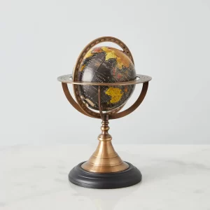 Seraphine Antique Brass Metal Globe Decorative