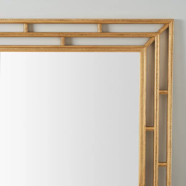 Sophia Antique Gold Square Wooden Mirror