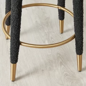 Sylvie Black Boucle 67cm Counter Stool1