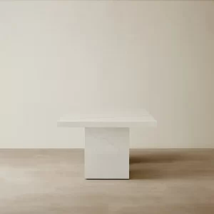 Thames Polished White Sintered Stone Dining Table1