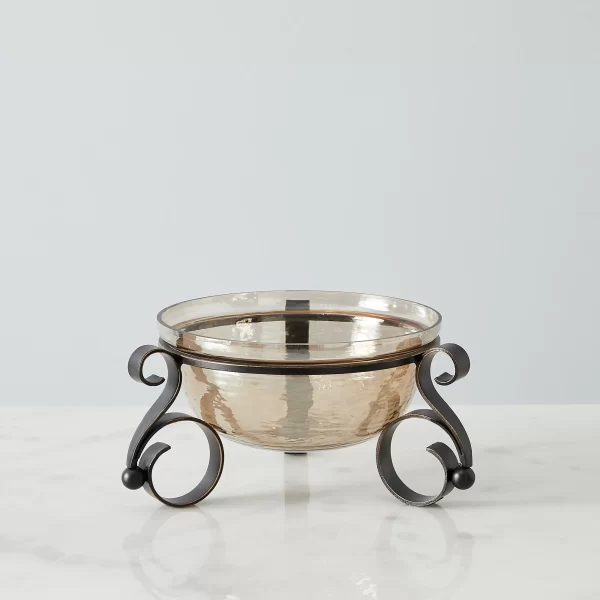 Tobin Gilded Dark Bronze Deep Bowl Decorative