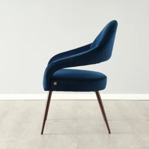 Torq II Navy Velvet Chair