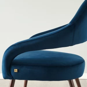 Torq II Navy Velvet Chair