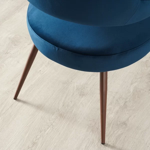 Torq II Navy Velvet Chair