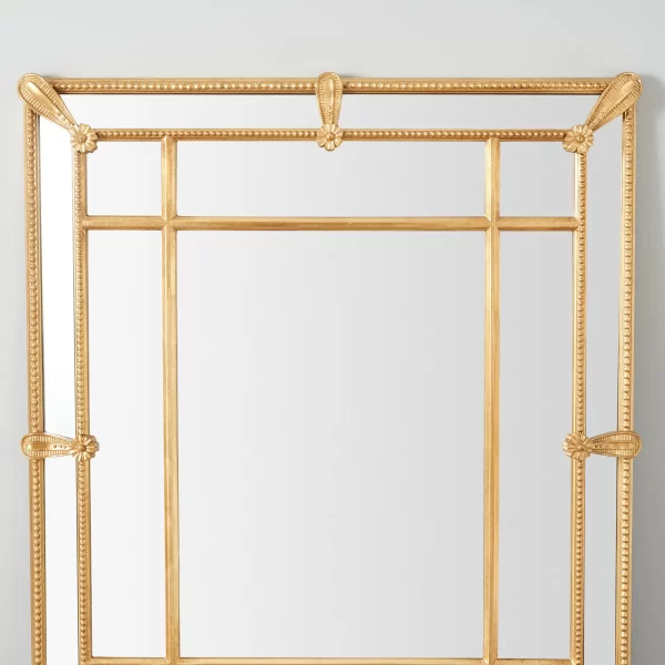 Von Antique Gold Rectangle Wooden Mirror 120x100cm