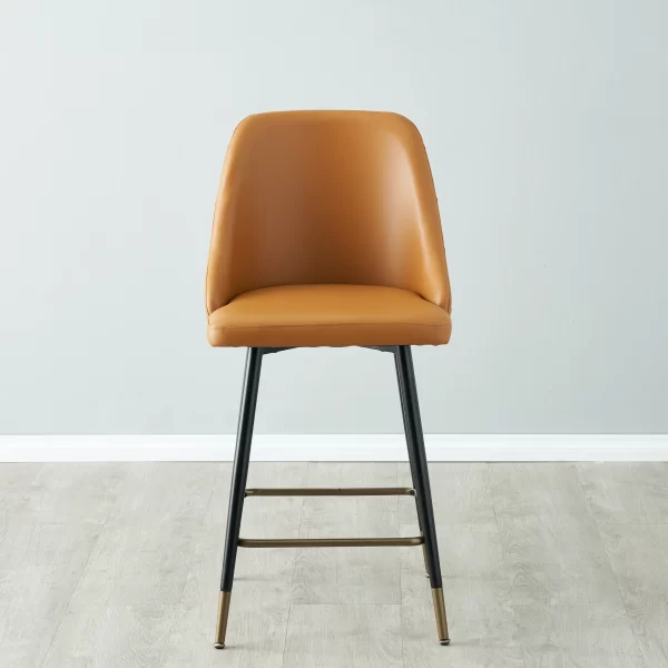 Winston III Autumn Brown Vegan Leather 64cm Counter Stool